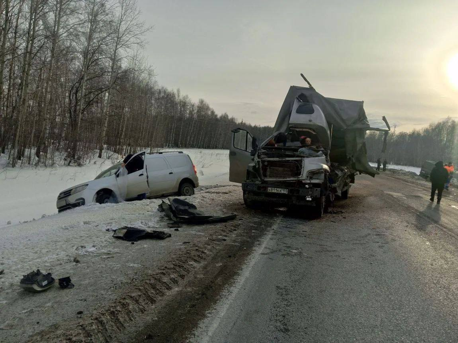 В массовом ДТП в Башкирии пострадали водители