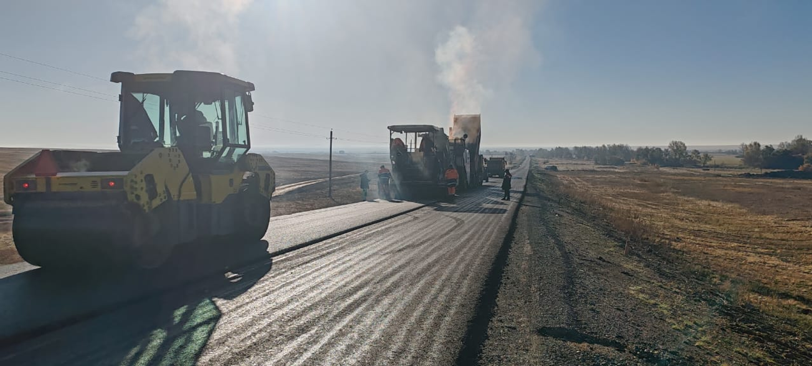 В Хайбуллинском районе ведутся дорожные работы по нацпроекту