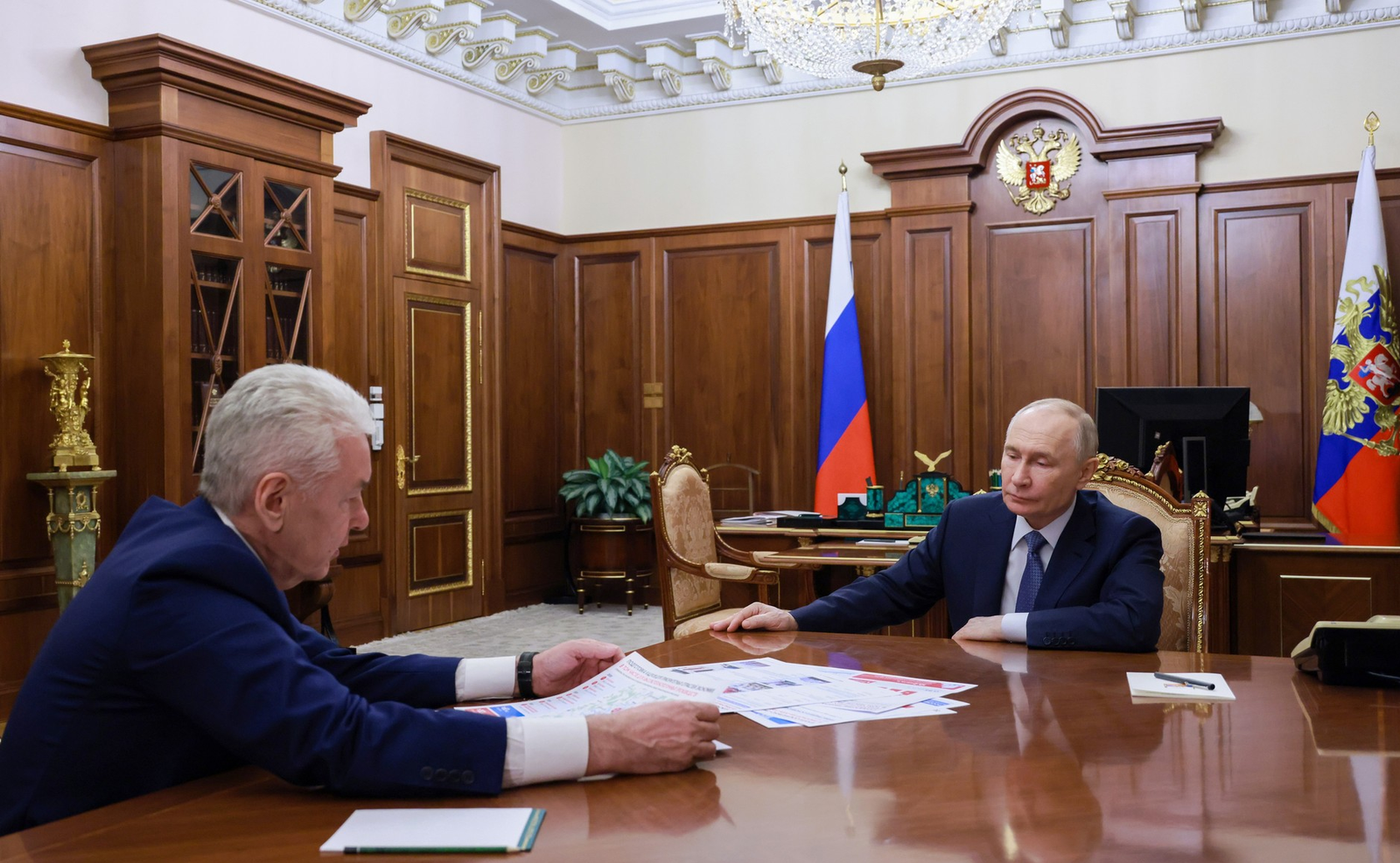 Путин провёл рабочую встречу с мэром Москвы Собяниным