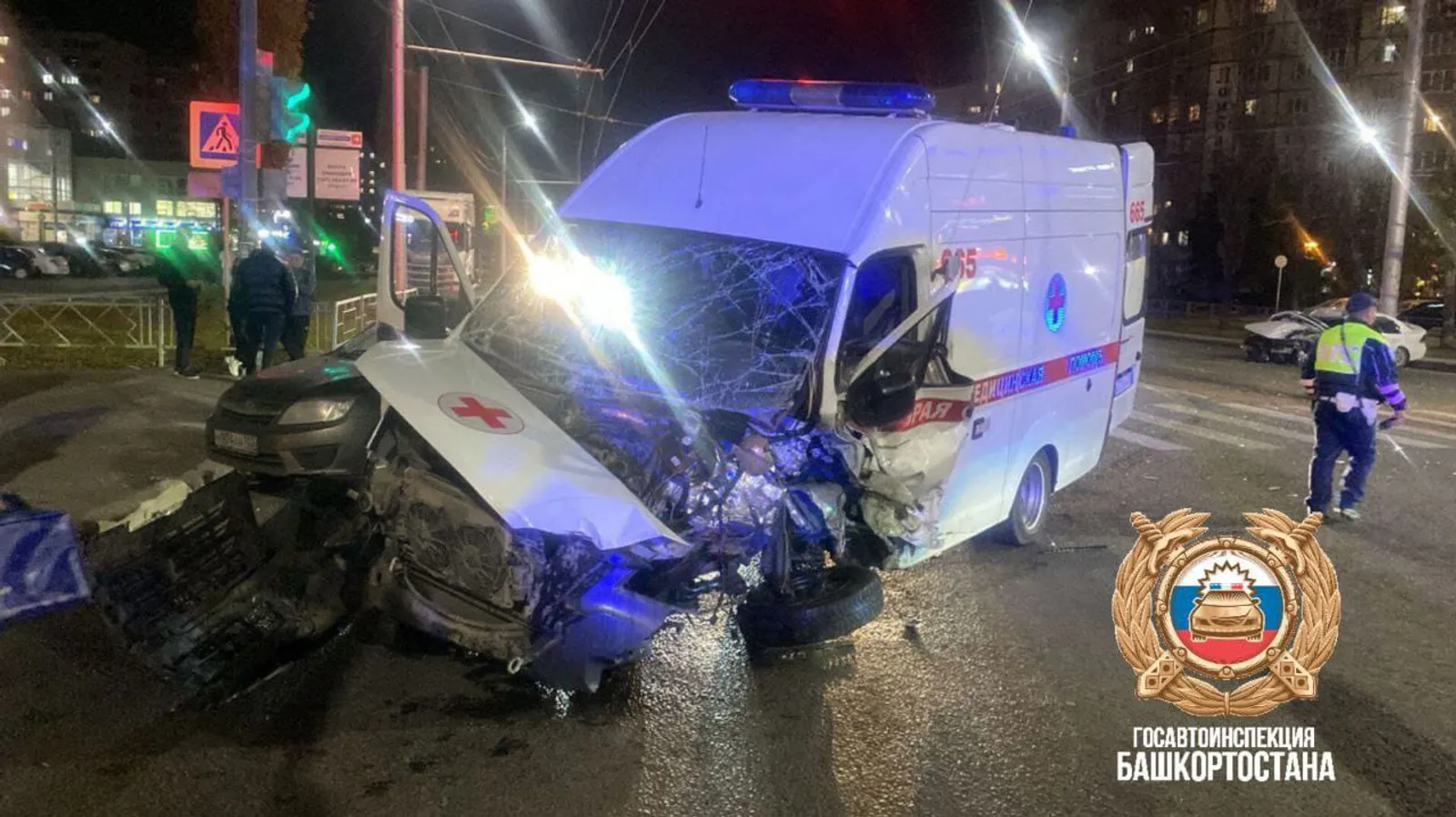 В Уфе в ДТП со скорой помощью пострадали 5 человек