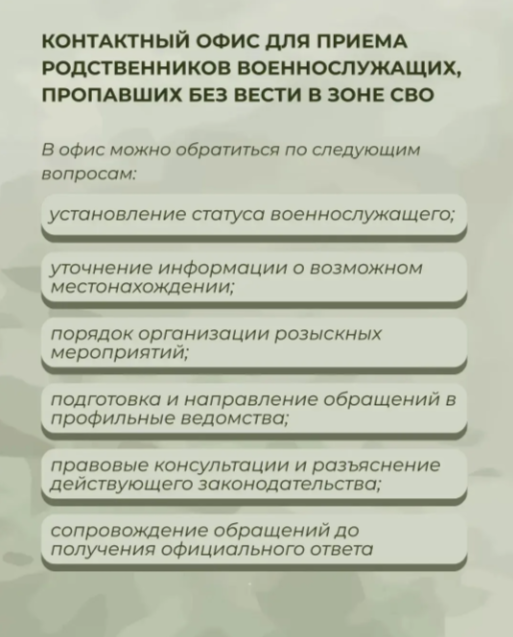 В Башкирии создан офис по поиску пропавших без вести в зоне СВО