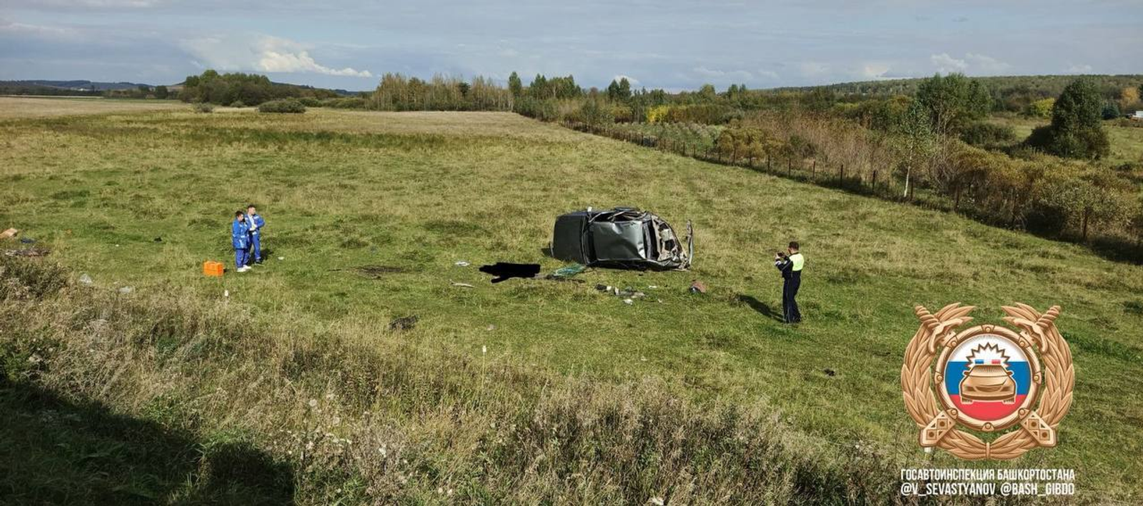 В Башкирии 66-летний водитель не справился с управлением и погиб