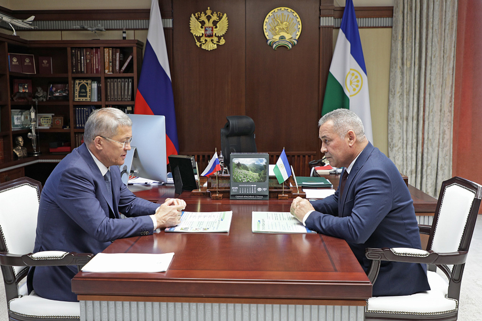 Радий Хабиров провёл рабочую встречу с главой  Салавата Маратом Загидуллиным