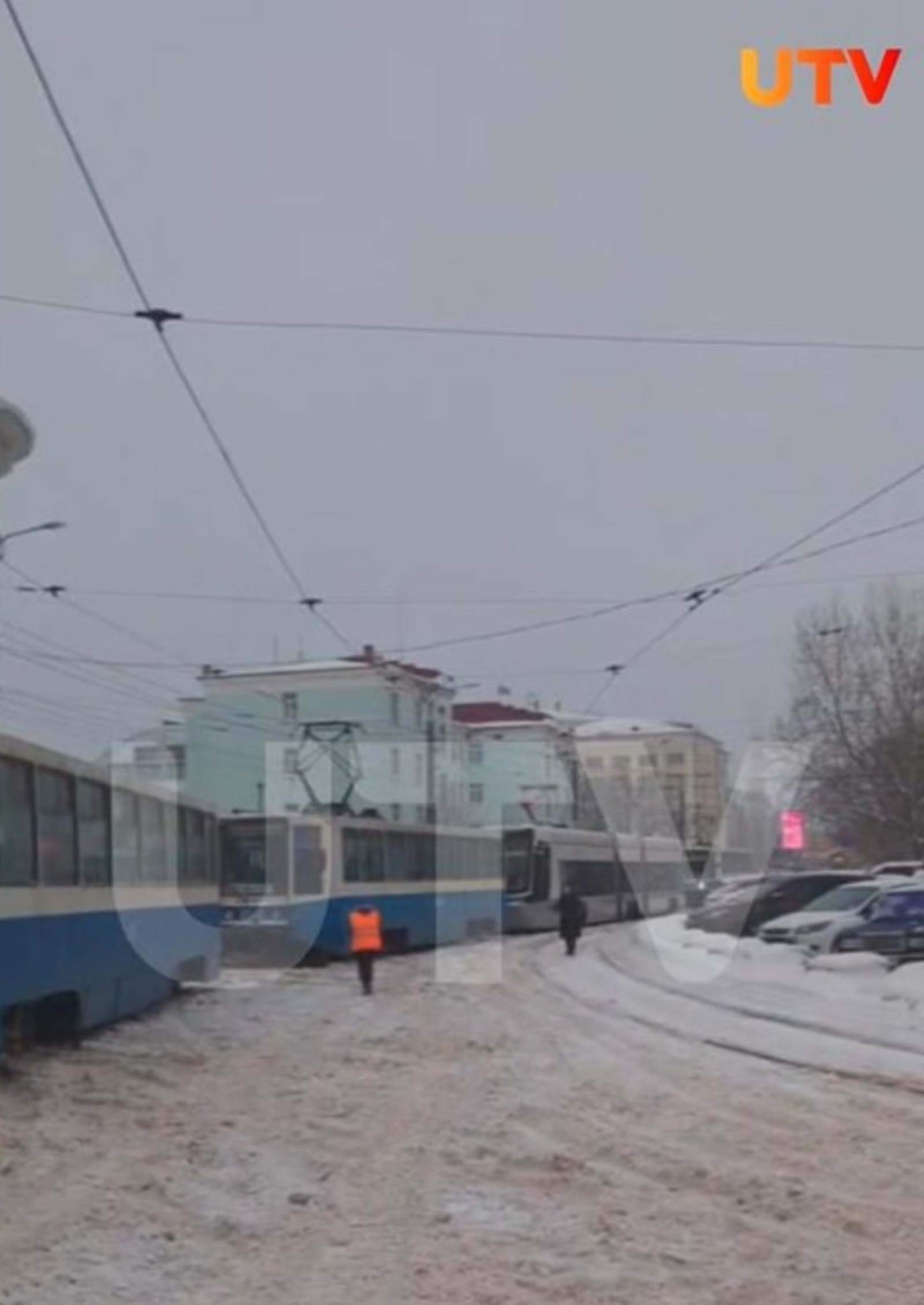 В Уфе машина «собрала» четыре трамвая