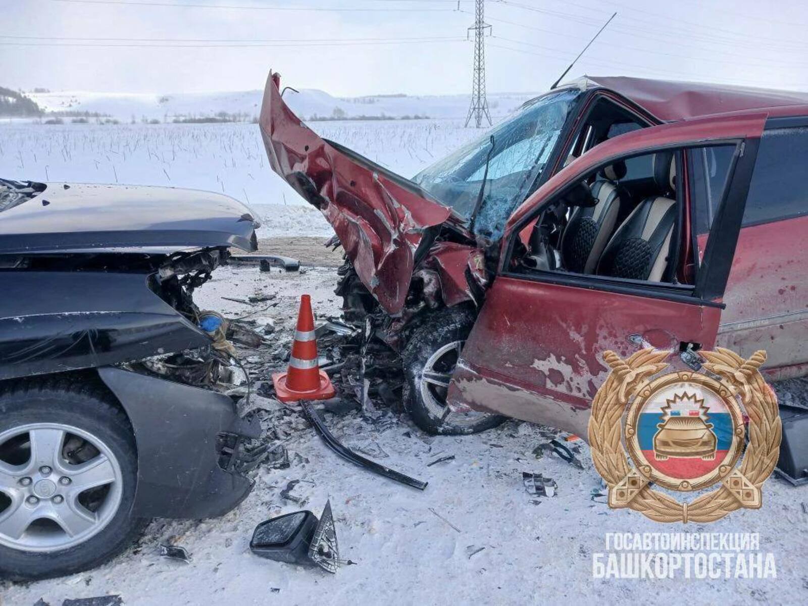 В Башкирии на трассе в ДТП погиб водитель  «Лады Гранты»